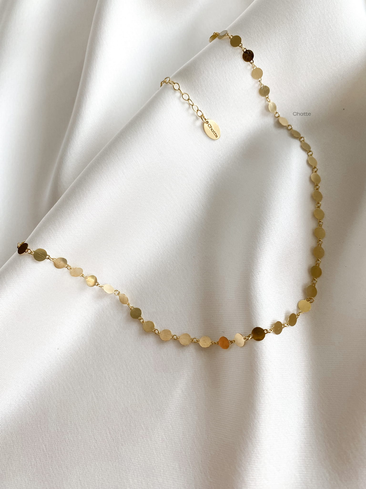 Złoty Naszyjnik Damski Choker Z Ozdobnymi Kołami