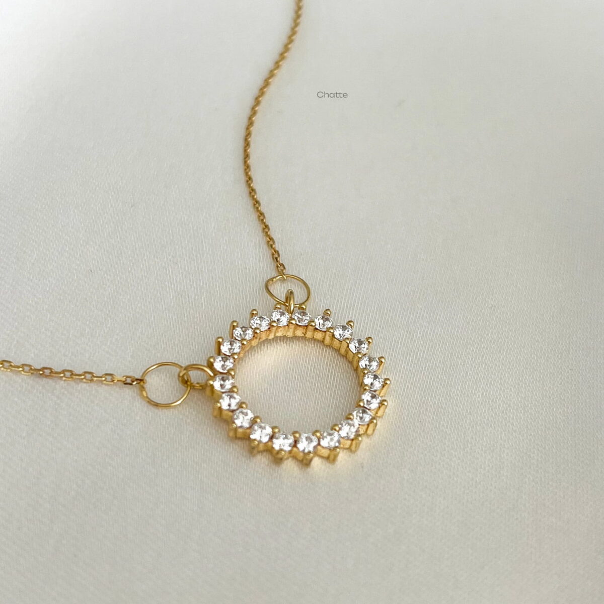 Złoty Naszyjnik Damski Z Zawieszką Shine