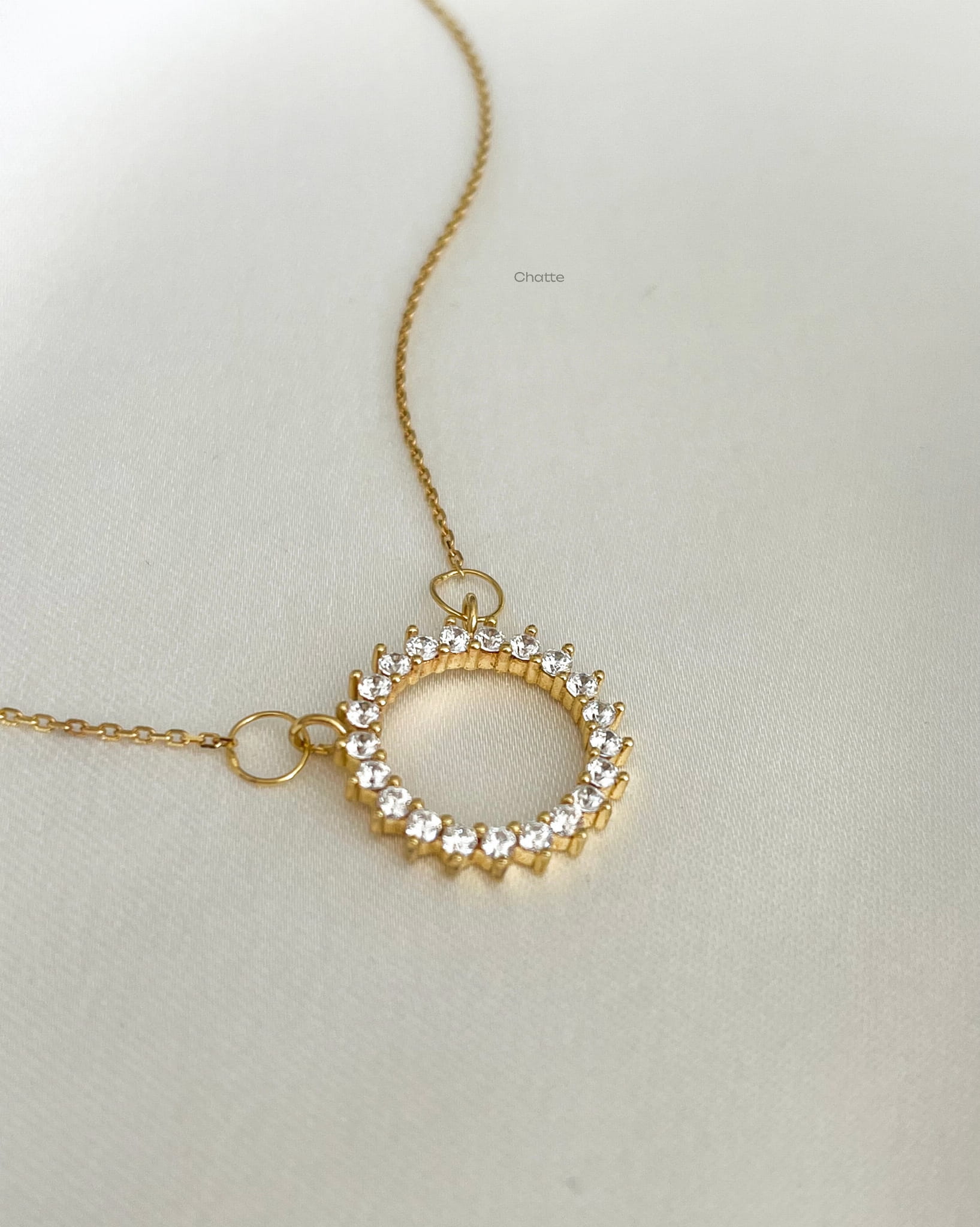 Złoty Naszyjnik Damski Z Zawieszką Shine