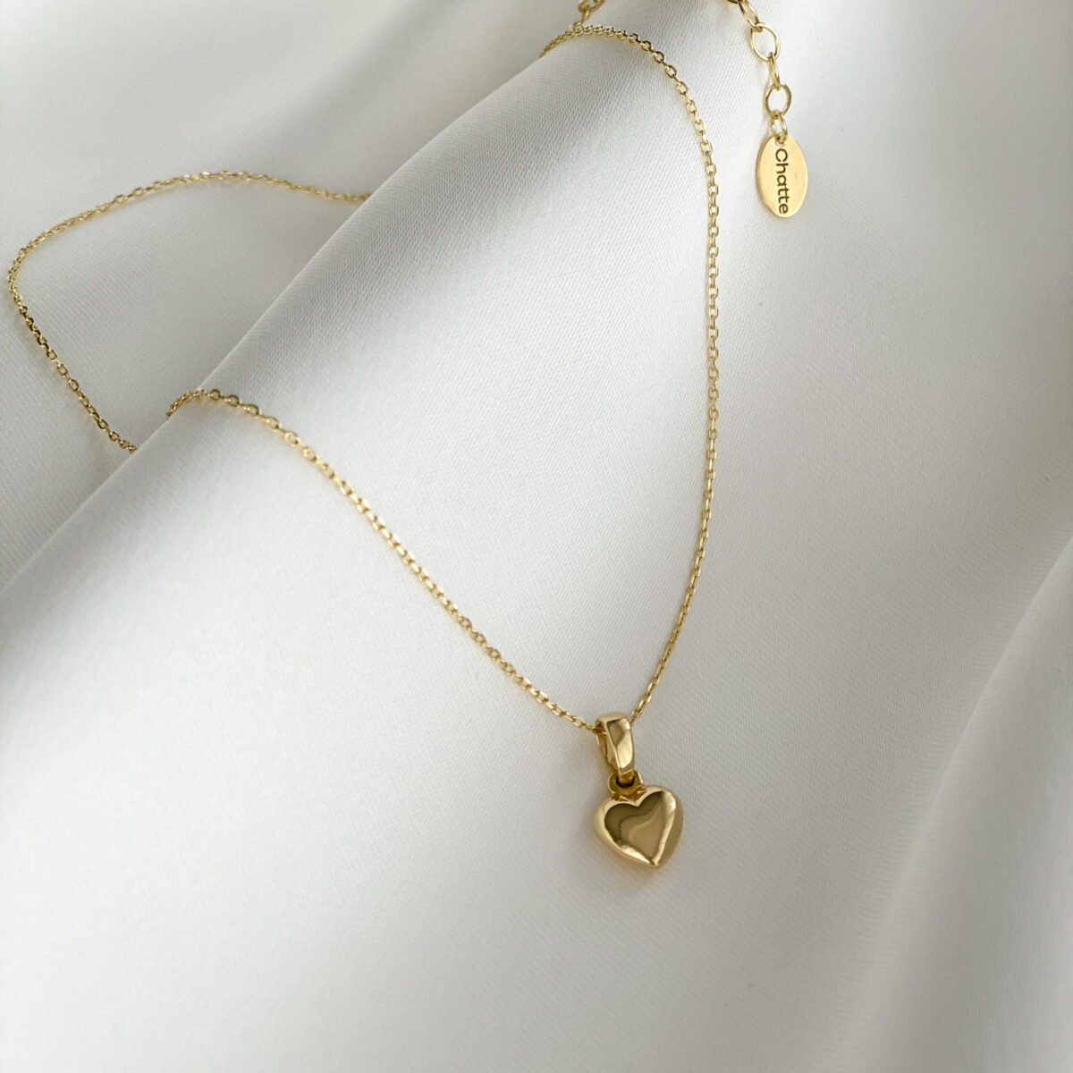 Złoty Naszyjnik Love Damski Z Zawieszką W Kształcie Serca