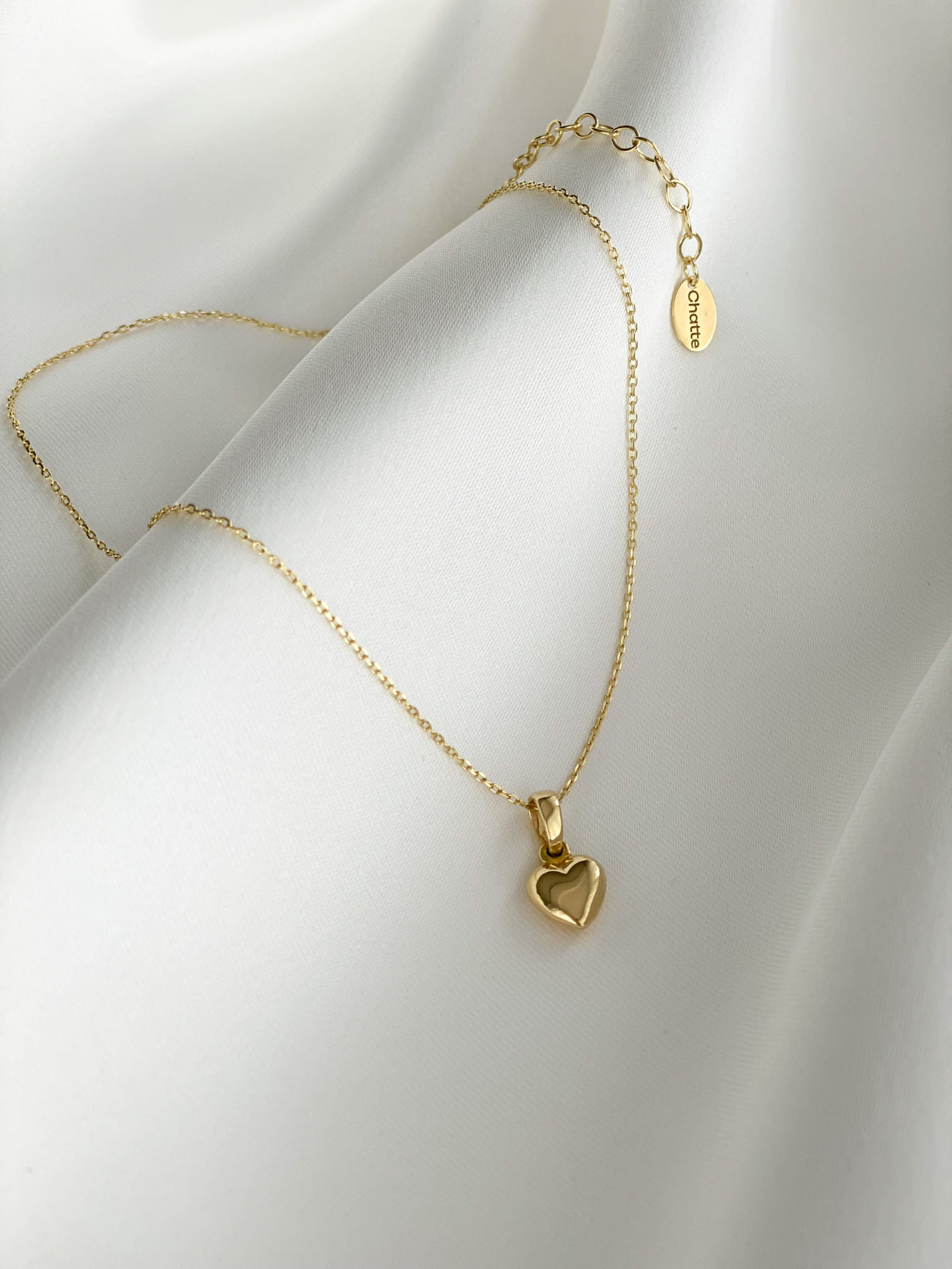 Złoty Naszyjnik Love Damski Z Zawieszką W Kształcie Serca